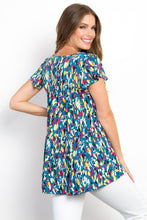 Load image into Gallery viewer, Be Stage Printed Ruffle Sleeve Top