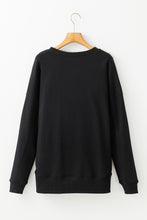 Load image into Gallery viewer, Solid Color Round Neck Long Sleeve Sweatshirt