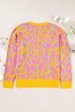 Load image into Gallery viewer, Contrast Round Neck Long Sleeve Sweater