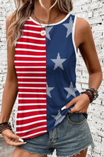Load image into Gallery viewer, US Flag Round Neck Tank