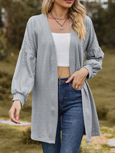 Load image into Gallery viewer, Textured Open Front Dropped Shoulder Cardigan