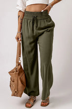 Load image into Gallery viewer, Smocked High Waist Wide Leg Pants