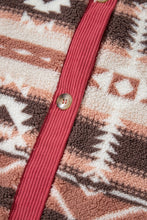 Load image into Gallery viewer, Geometric Button Up Corduroy Trim Jacket