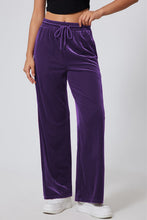 Load image into Gallery viewer, Drawstring Elastic Waist Straight Leg Pants