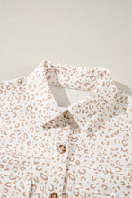 Load image into Gallery viewer, Leopard Collared Neck Dropped Shoulder Jacket