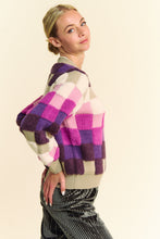 Load image into Gallery viewer, Davi &amp; Dani Checkered Round Neck Long Sleeve Sweater