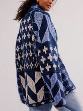 Load image into Gallery viewer, Collared Neck Long Sleeve Cardigan