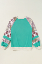 Load image into Gallery viewer, Printed Round Neck Long Sleeve Blouse