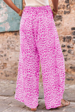 Load image into Gallery viewer, Leopard Drawstring Wide Leg Pants