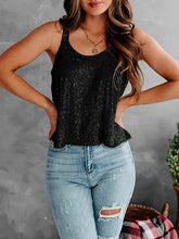 Load image into Gallery viewer, Sequin Scoop Neck Tank