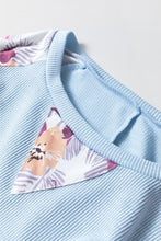 Load image into Gallery viewer, Printed Round Neck Balloon Sleeve Sweatshirt