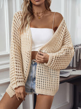 Load image into Gallery viewer, Openwork Open Front Long Sleeve Cardigan