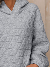 Load image into Gallery viewer, Textured Long Sleeve Hoodie with Pockets