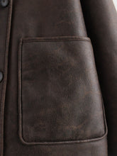 Load image into Gallery viewer, Collared Neck Long Sleeve Plush Jacket