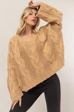 Load image into Gallery viewer, HYFVE Cable Knit V-Neck Sweater