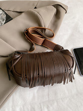 Load image into Gallery viewer, PU Leather Fringe Studded Crossbody Bag