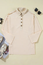 Load image into Gallery viewer, Half Button Long Sleeve Top