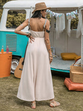 Load image into Gallery viewer, Waffle-Knit Tied Spaghetti Strap Dress