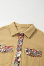 Load image into Gallery viewer, Printed Collared Neck Long Sleeve Jacket