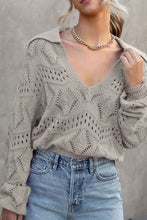 Load image into Gallery viewer, Hollow Out Johnny Collar Sweater