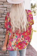 Load image into Gallery viewer, Printed Round Neck Half Sleeve Blouse