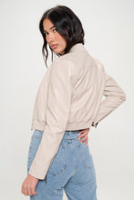 Load image into Gallery viewer, Coalition LA Zip Up Cropped Bomber Jacket