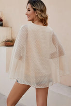 Load image into Gallery viewer, Swiss Dot Round Neck Blouse