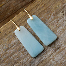 Load image into Gallery viewer, Natural Stone Geometric Shape Earrings