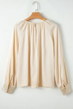 Load image into Gallery viewer, Sequin Round Neck Long Sleeve Blouse