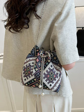 Load image into Gallery viewer, Printed Chain Bucket Bag
