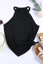 Load image into Gallery viewer, Embroidered Flower Grecian Neck Tank