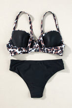 Load image into Gallery viewer, Leopard Sweetheart Neck Bikini Set