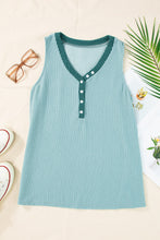 Load image into Gallery viewer, Textured Striped V-Neck Tank