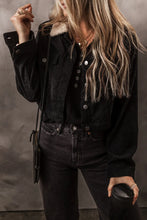 Load image into Gallery viewer, Fuzzy Collared Neck Button Down Jacket