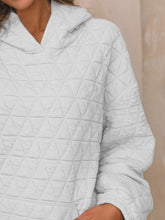 Load image into Gallery viewer, Textured Long Sleeve Hoodie with Pockets
