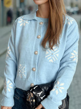 Load image into Gallery viewer, Pearl Trim Collared Neck Long Sleeve Cardigan
