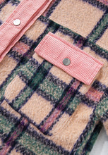 Load image into Gallery viewer, Fuzzy Plaid Corduroy Patchwork Shacket