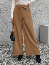Load image into Gallery viewer, Tied High Waist Wide Leg Pants