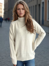 Load image into Gallery viewer, Solid Color Turtleneck Long Sleeve Sweater