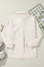 Load image into Gallery viewer, Leopard Collared Neck Dropped Shoulder Jacket