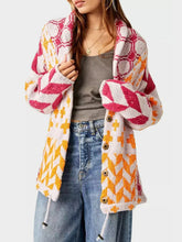 Load image into Gallery viewer, Collared Neck Long Sleeve Cardigan