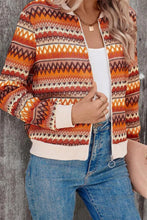 Load image into Gallery viewer, Contrast Baseball Collar Zip Up Jacket