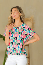 Load image into Gallery viewer, Sew In Love Full Size Geometric Round Neck Top