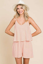 Load image into Gallery viewer, Culture Code Full Size Double Flare Striped Romper