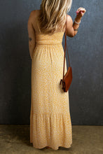 Load image into Gallery viewer, Smocked Printed Square Neck Maxi Cami Dress