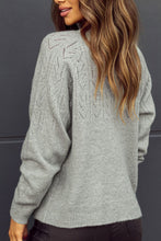 Load image into Gallery viewer, Openwork Button Down Long Sleeve Cardigan