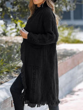 Load image into Gallery viewer, Fringe Open Front Long Sleeve Cardigan