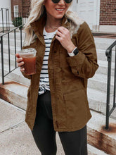 Load image into Gallery viewer, Pocketed Long Sleeve Zip Up Jacket