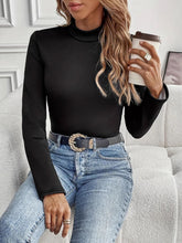 Load image into Gallery viewer, Mock Neck Long Sleeve T-Shirt