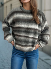Load image into Gallery viewer, Gradient Round Neck Dropped Shoulder Sweater
